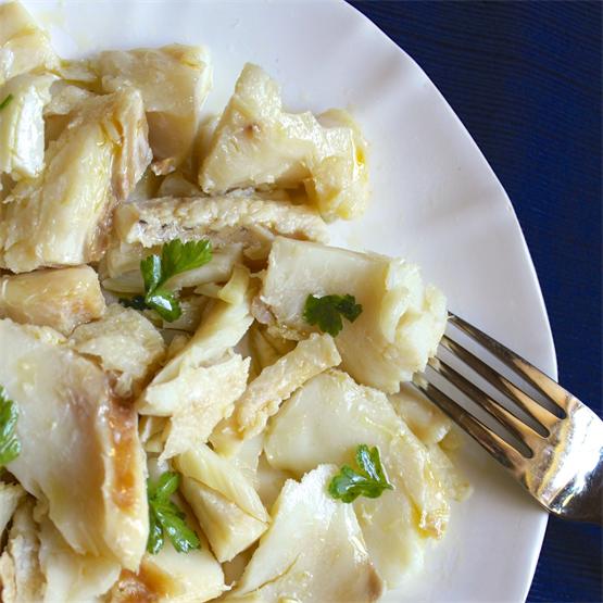 Dried salt cod is made into a lovely, fresh Italian style salad