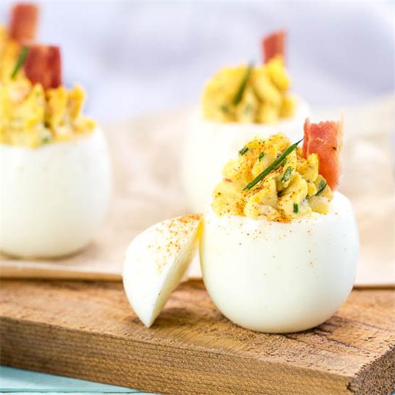 Bacon, Chive & Cheese Deviled Eggs