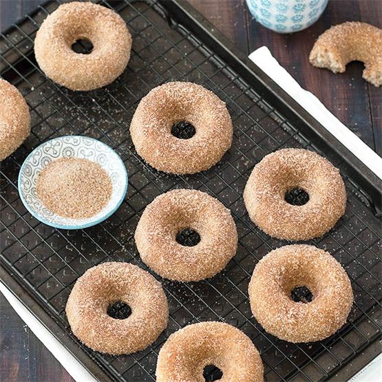 Baked cinnamon sugar donuts