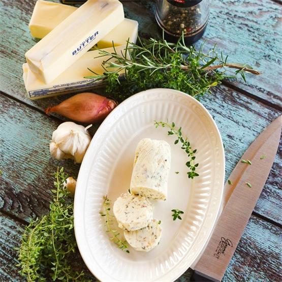 Compound Butter with Garlic, Shallots & Herbs