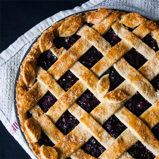 Lattice Blueberry Pie