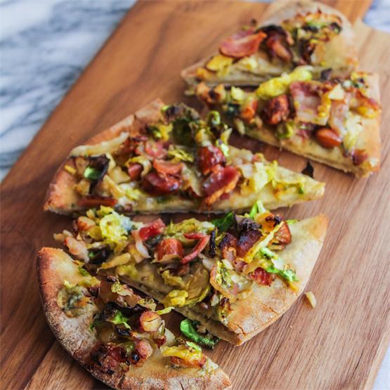 Bacon Brussels & Blue Cheese Pizza