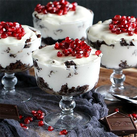 Brownie Trifle with Butterscotch Pudding