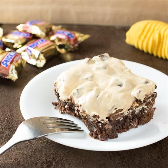 SNICKERS® Brownies with Peanut Butter Frosting