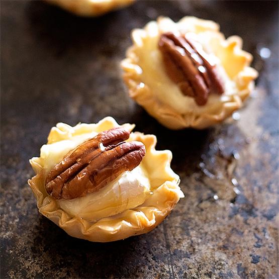 Pecan and Brie Phyllo Cups
