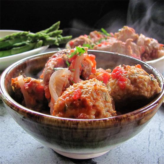 Chicken Fricassee with Meatballs