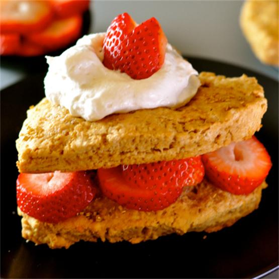 Lemon Scented Scones with Strawberries & Coconut Whipped Cream