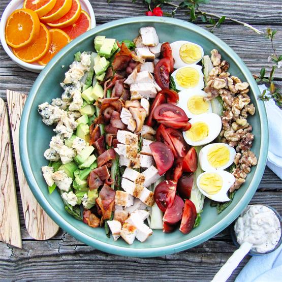 Deb's Grilled Cobb Salad with Blue Cheese Dressing