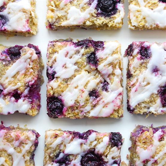 Blueberry Coconut Oat Squares
