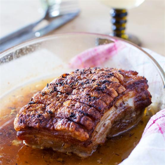 the perfect crispy roast - caraway pork roast