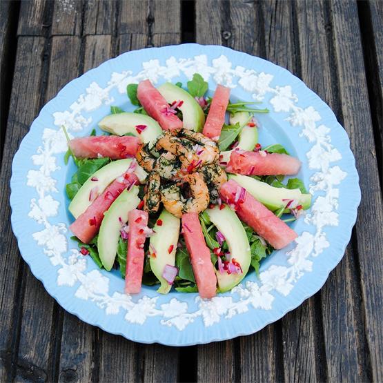 Watermelon And Prawn Salad