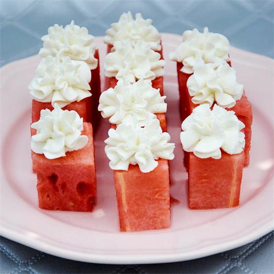 Watermelon And Goat Cheese Appetizer.