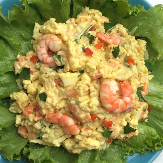 Cold Curried Rice and Shrimp Salad