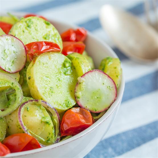 Vegan New Potato Salad with Herb Dressing
