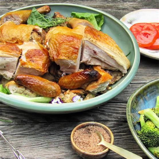 Wood Roasted Chicken with Bread Salad