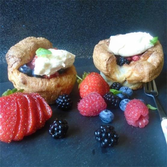 Macerated Berries & Chantilly Cream Filled Yorkshire Puddings