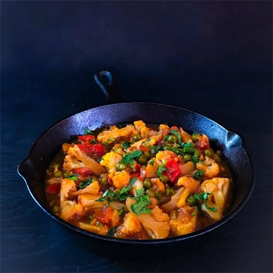 Healthy Indian Cauliflower and Peas Recipe
