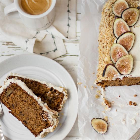 Carrot Cake Loaf with Fresh Figs