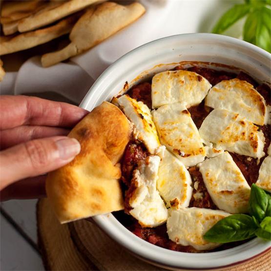 Fire-Roasted Tomato Goat Cheese Dip