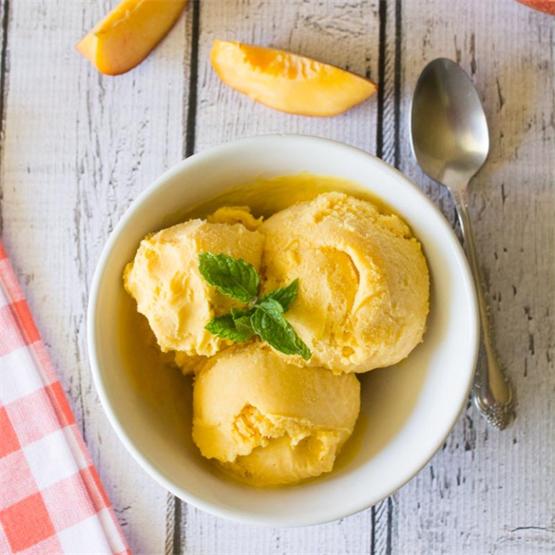 Mango and Peach Ice Cream
