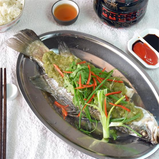 Steamed fish with ginger paste