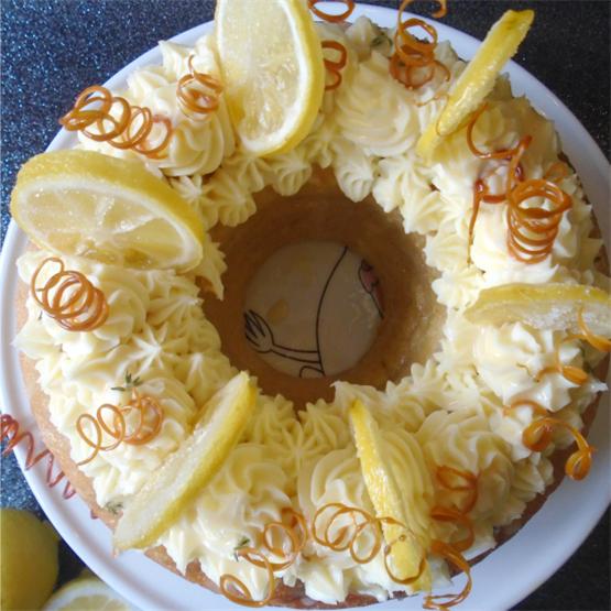Lemon & Thyme Savarin Cake with Spun Sugar