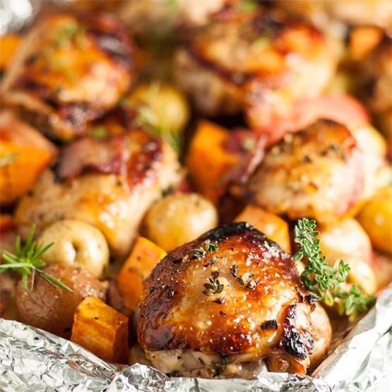 Sheet Pan Chicken and Roasted Harvest Vegetables