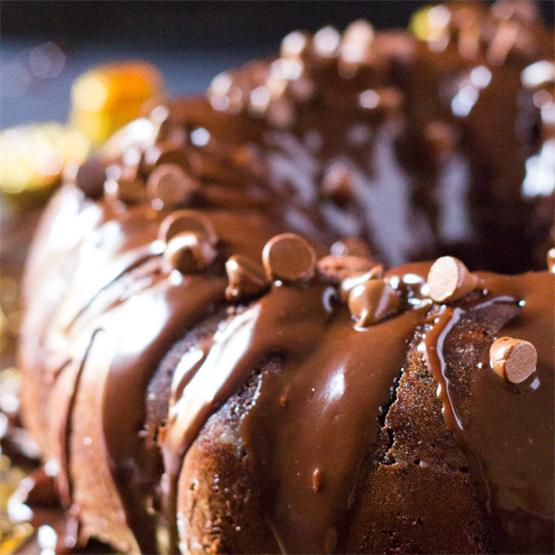 Reese's Triple Chocolate Bundt Cake