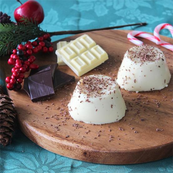 White Chocolate and Peppermint Panna Cotta