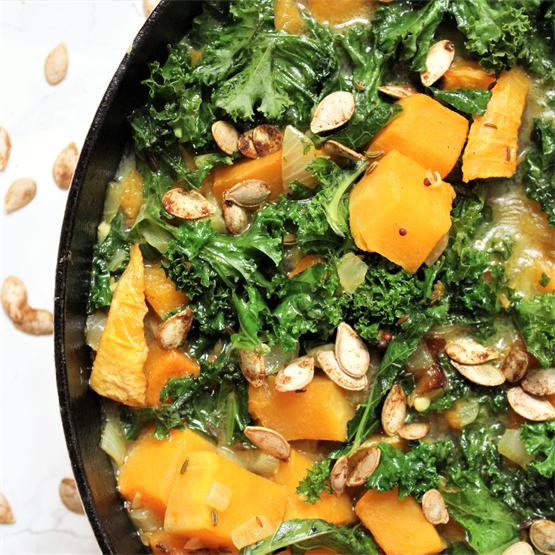 Winter Squash and Kale Curry