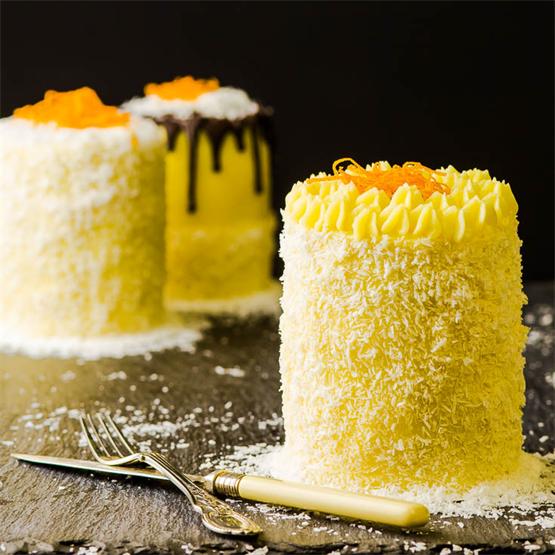 Coconut Orange Mini Cakes - Finger-lickingly delicious!