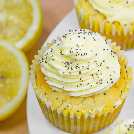 Sugar Free Lemon & Poppy Seed Cupcakes