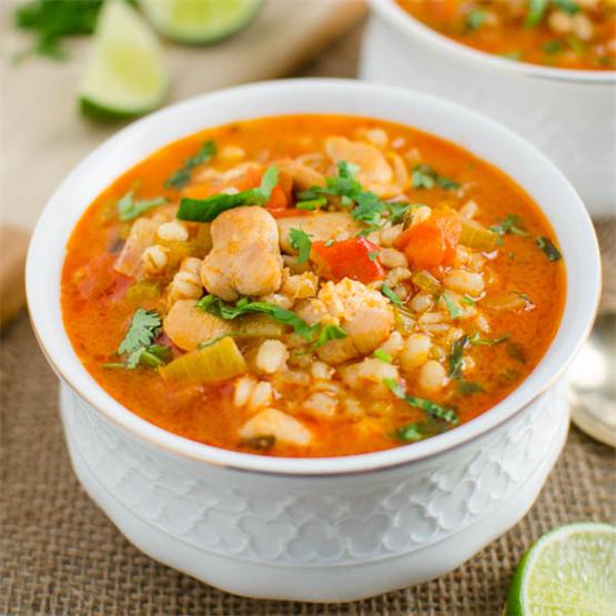 Healthy Barley And Chicken Soup