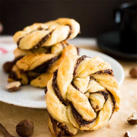 Twisted Nutella Danish pastries