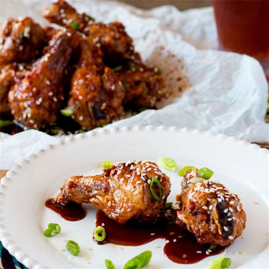 Oven Baked Sweet and Spicy Asian Chicken Wings