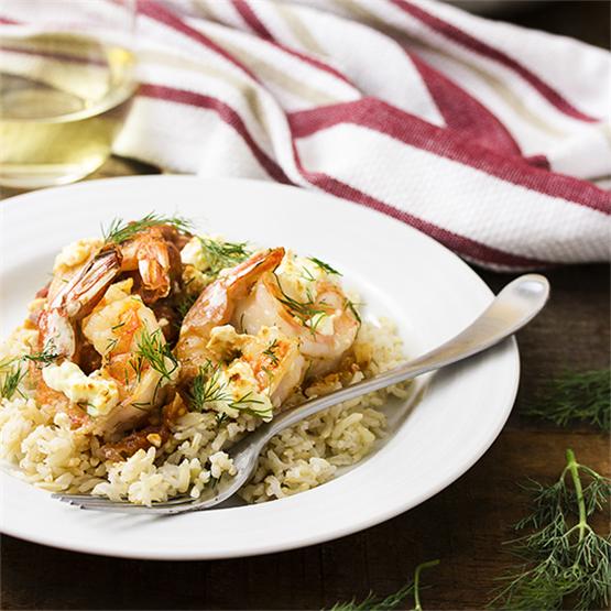 Greek Shrimp with Feta and Tomatoes