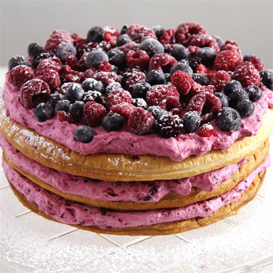 Berry Puff Pastry Cake