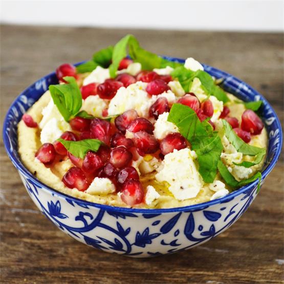 Hummus Dip with Pomegranate and Feta
