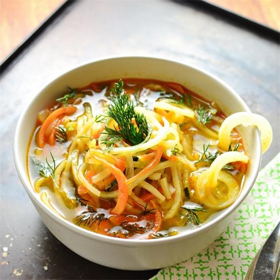 How To Make Spiralized Vegetable Soup