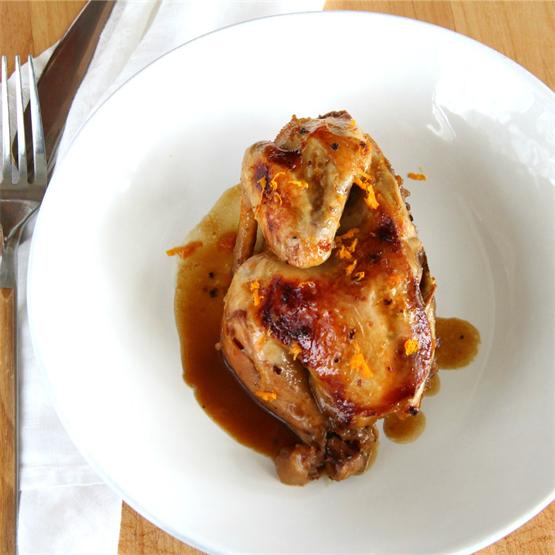 Slow Cooker Cornish Game Hens with Cointreau Orange Sauce