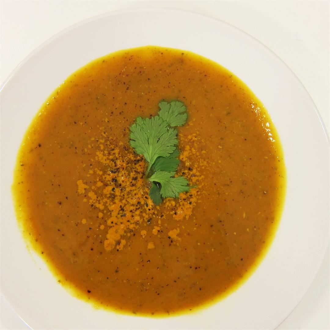 Squash Soup with Turmeric, Ginger and Lime