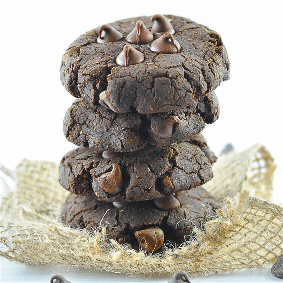 Fudgy Double Chocolate Chip Cookies
