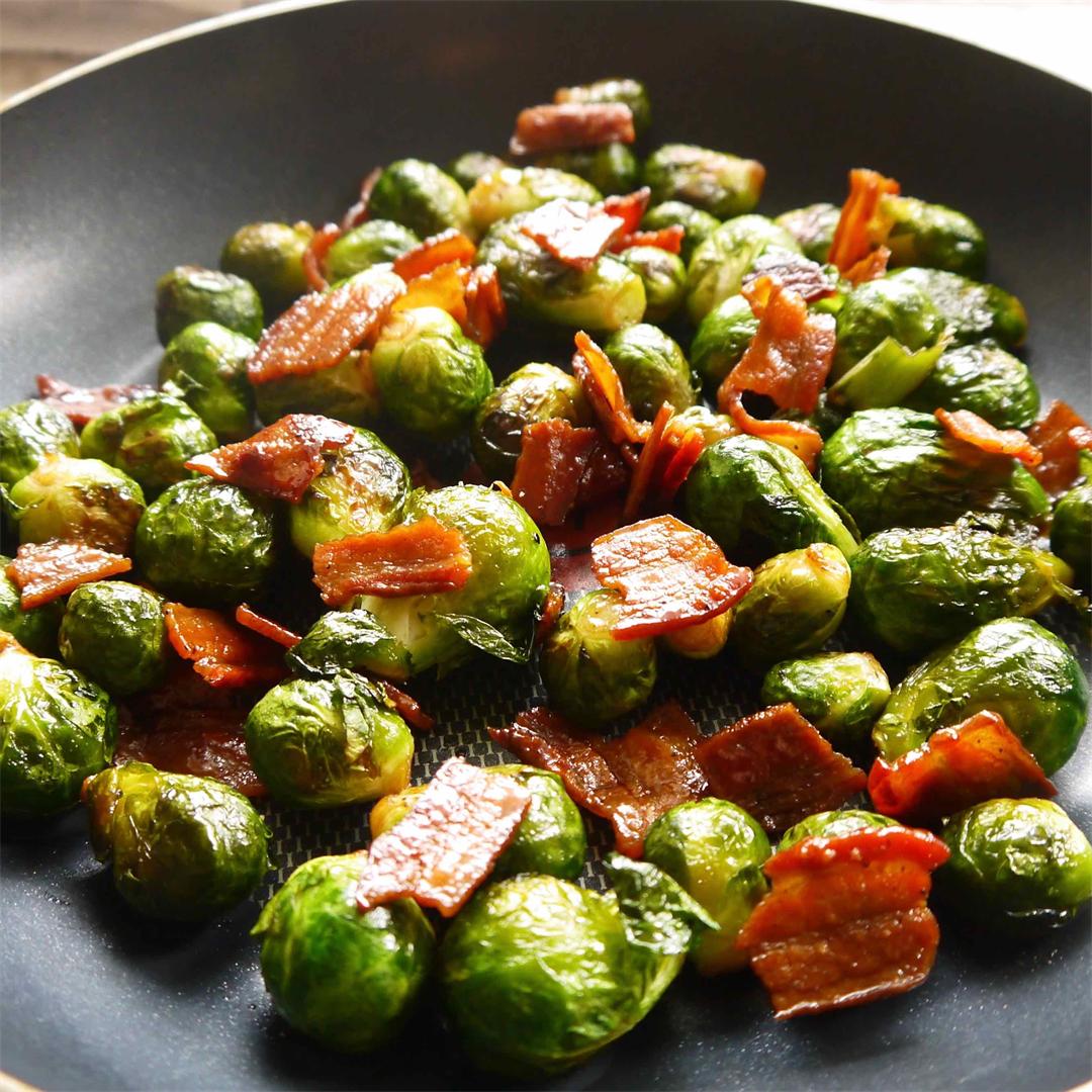 Crispy Maple Bacon Brussels Sprouts (Paleo, GF)