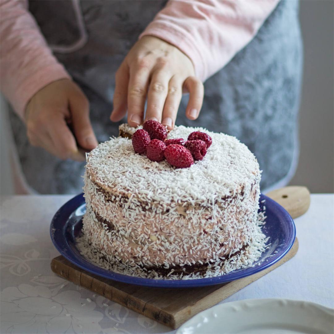 Coconut Raspberry cake