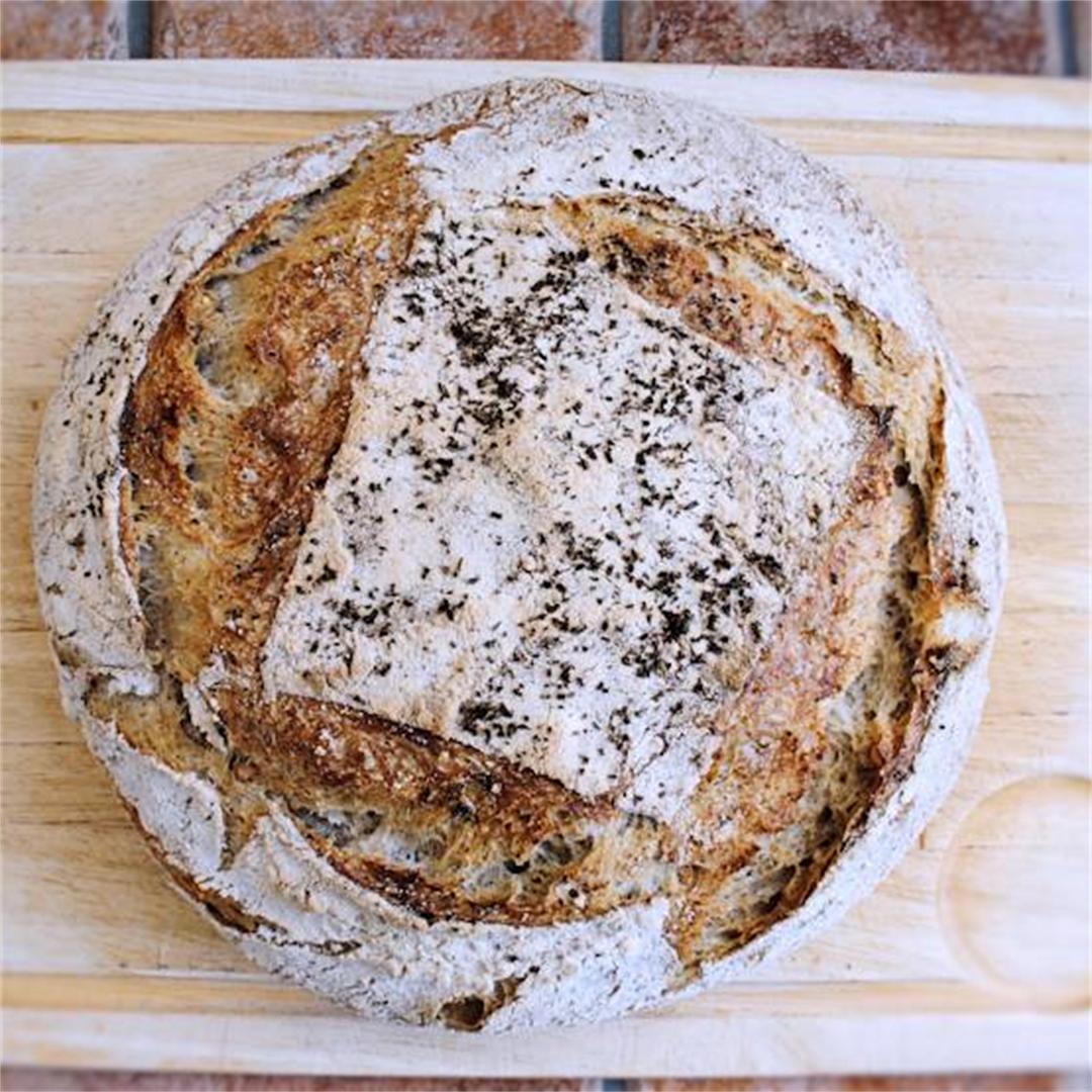 Rosemary and seeds cheats sourdough