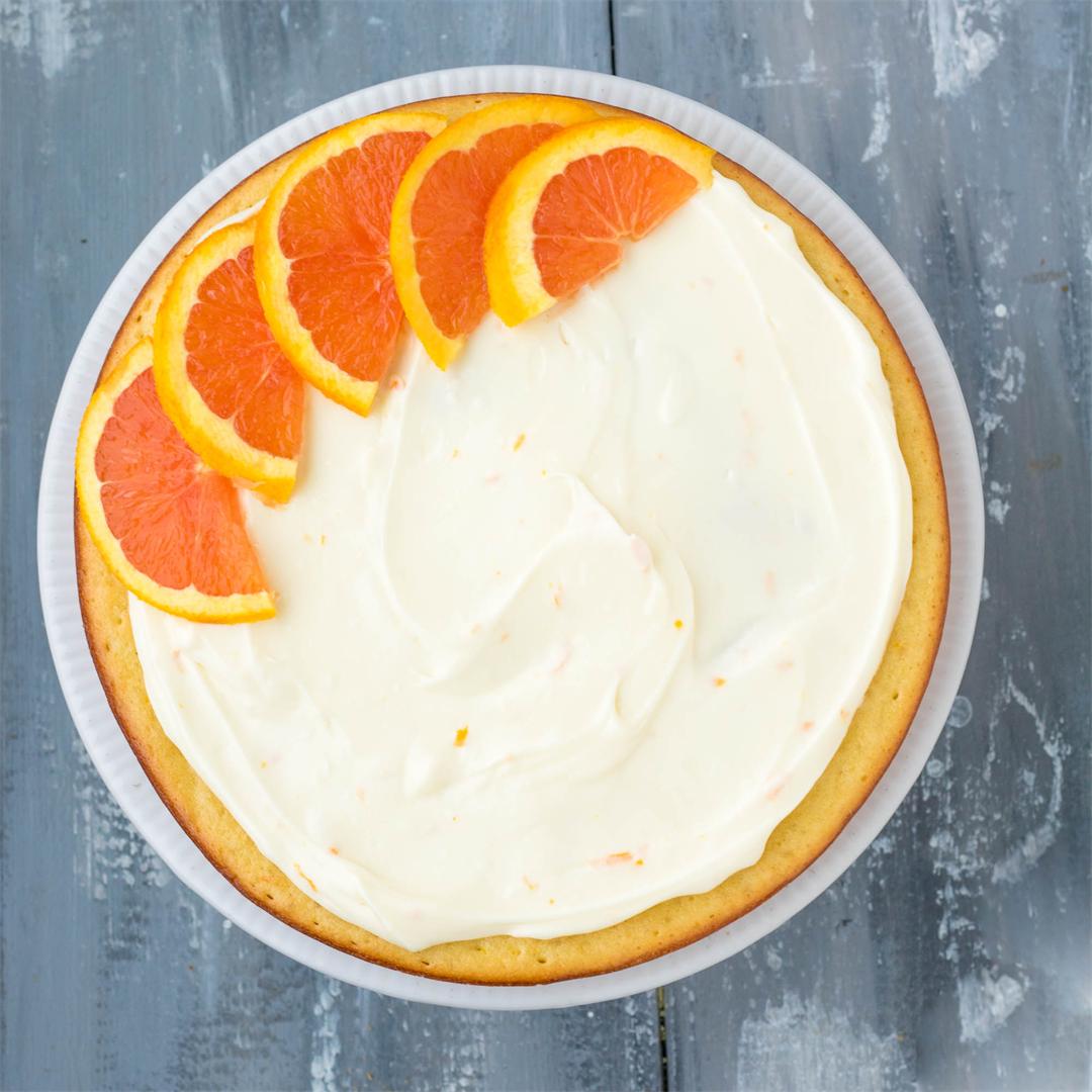 Cara Cara Orange Cake with Orange Cream Cheese Icing