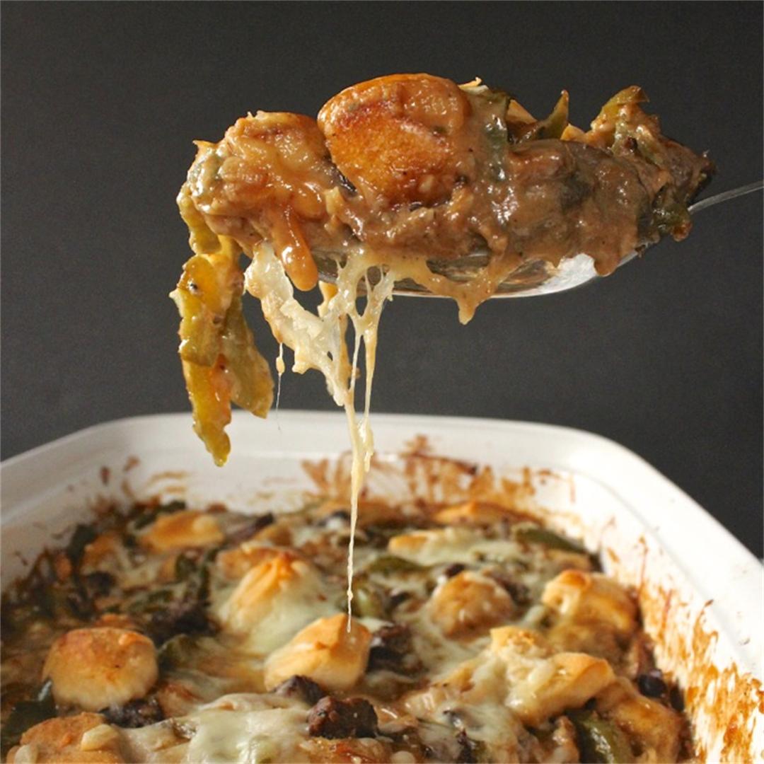 Philly Cheese Steak Bubble Up Casserole