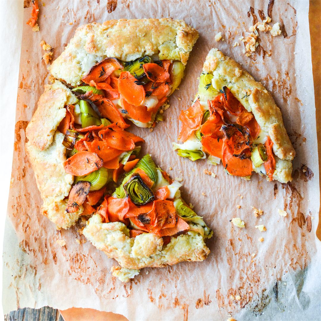 Carrot Galette with Fennel Crust