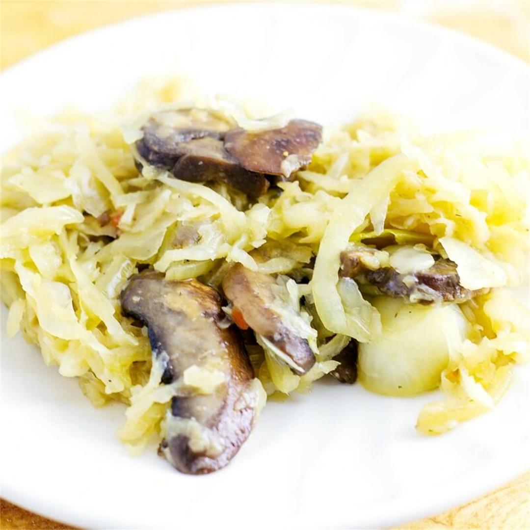 Saute Mushroom Sauerkraut