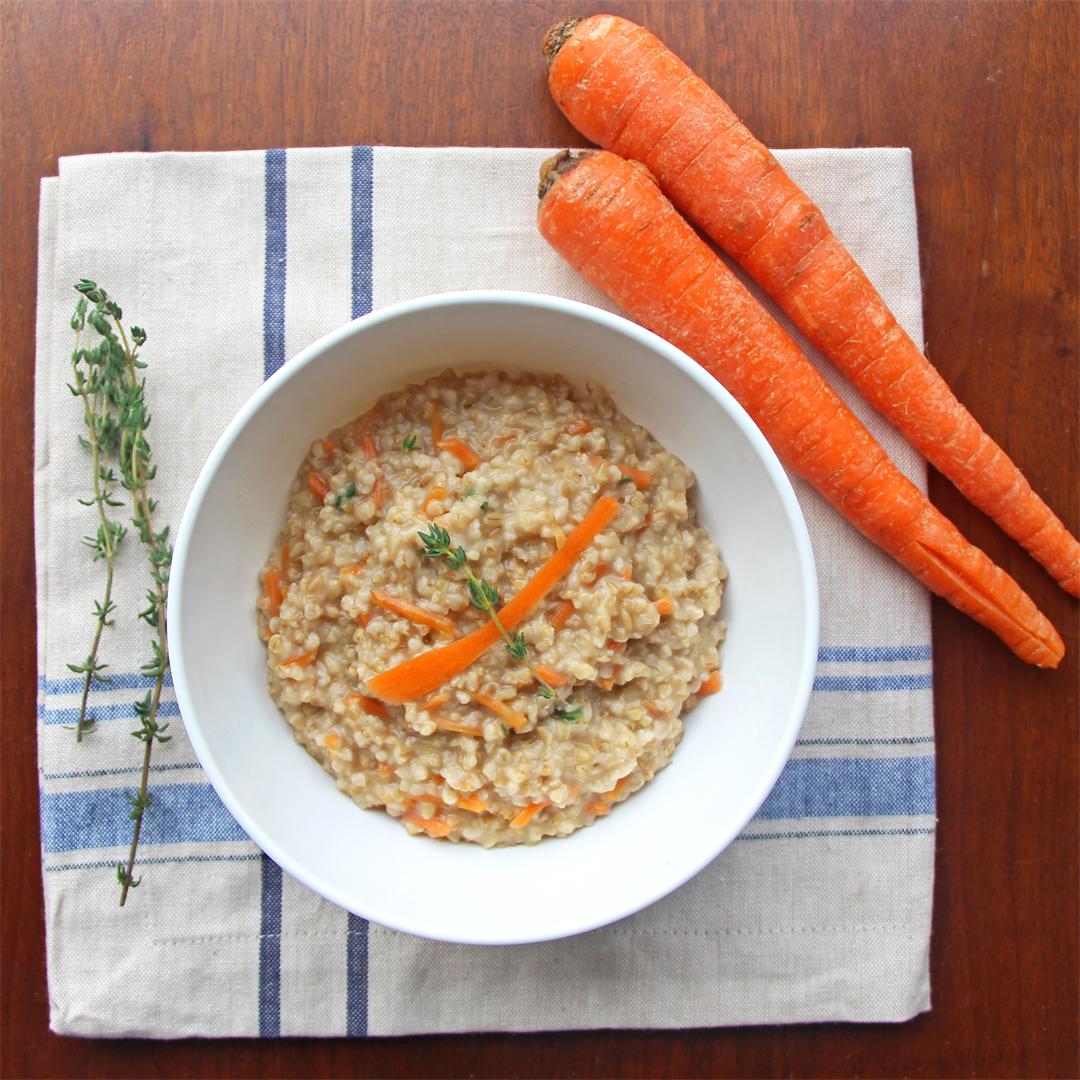 Savory Carrot and Thyme Oatmeal